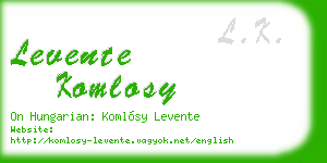 levente komlosy business card